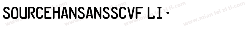 sourcehansansscvf li字体转换